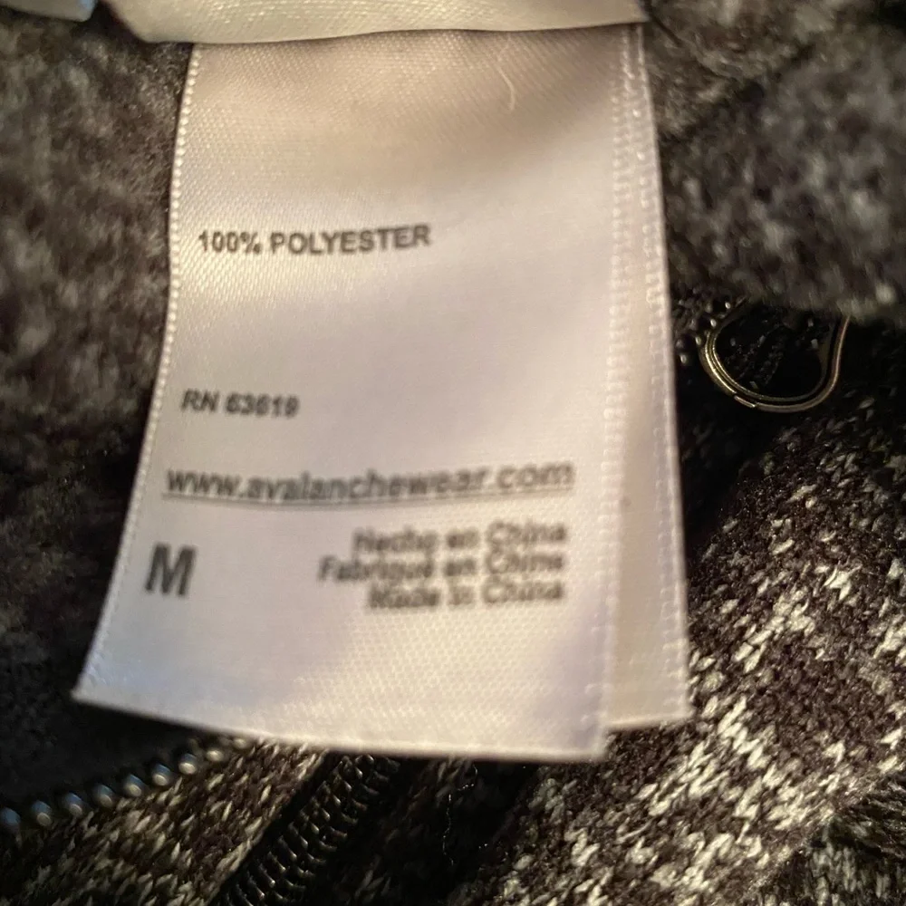 Avalanche Black and White Marled Fleece Lined Jacket Size Medium